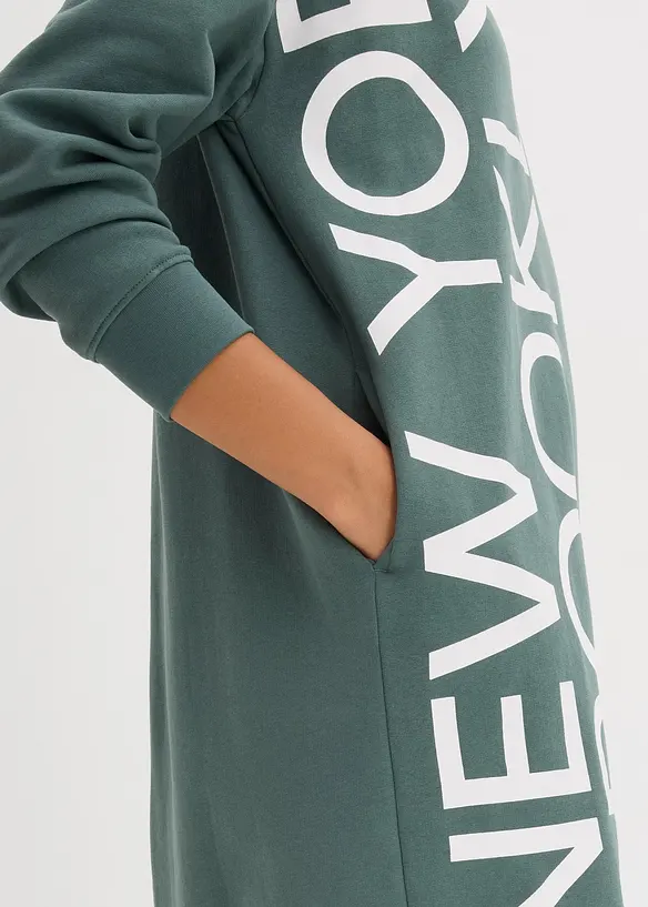 Oversized trikotkjole i myk bomullsmiks, bonprix