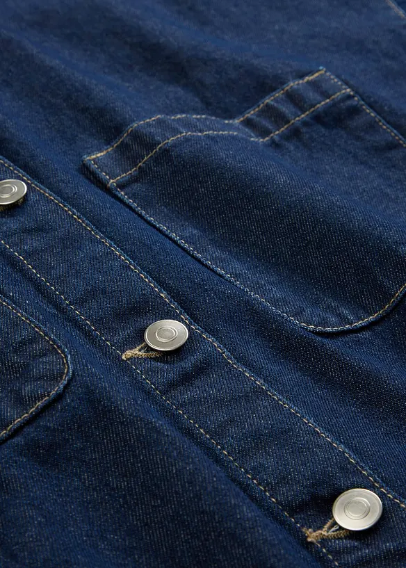 Oversized jeans-skjorte av økologisk bomull, bonprix