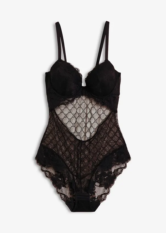 Body med pyntet mesh, bonprix