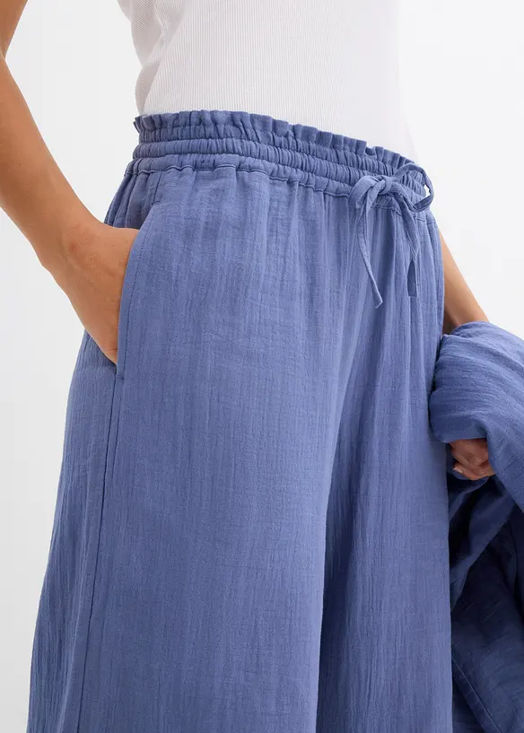 Slip on-bukse av luftig musselin, bonprix