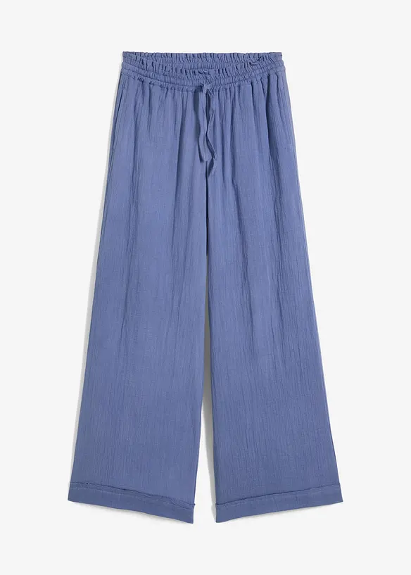 Slip on-bukse av luftig musselin, bonprix