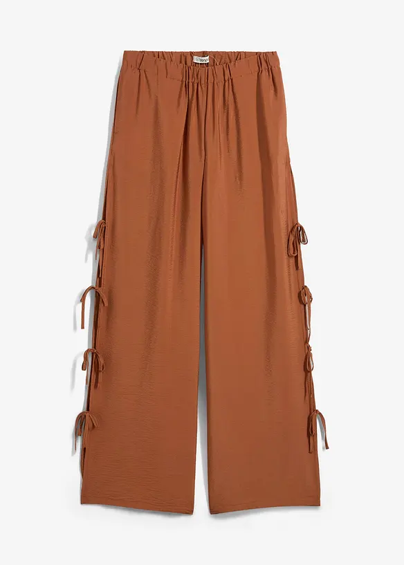 Slip on-bukse med sløyfer, bonprix