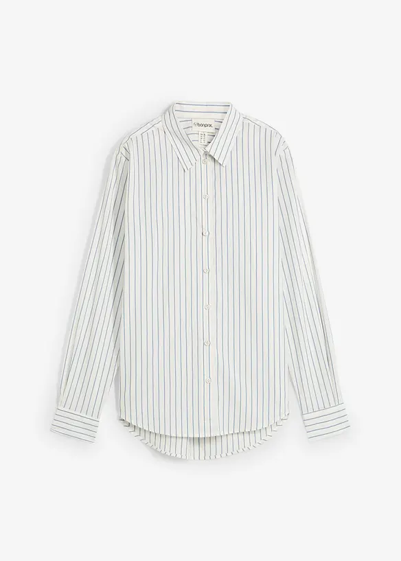 Skjortebluse med silkeandel, bonprix