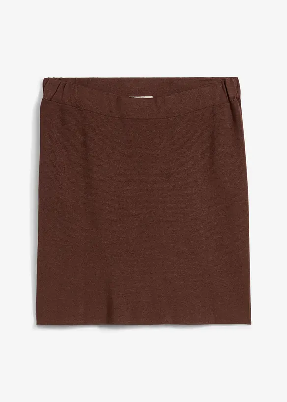 Strikket skjørt i viskosemiks, bonprix