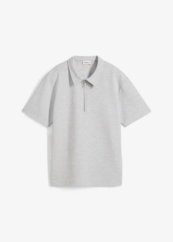 Poloskjorte i viskosemiks, bonprix