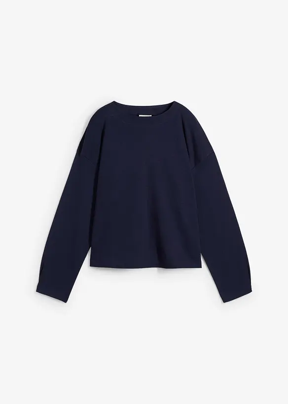 Langermet topp i 100% bomull, bonprix