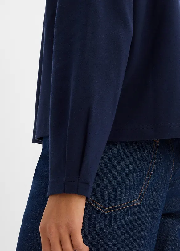 Langermet topp i 100% bomull, bonprix