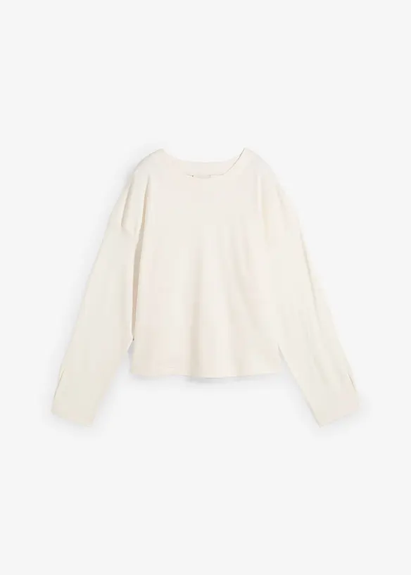 Langermet topp i 100% bomull, bonprix