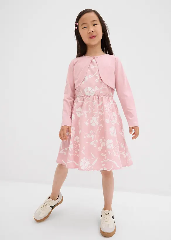 Kjole og bolero i 100% bomull (2-delt sett), bonprix