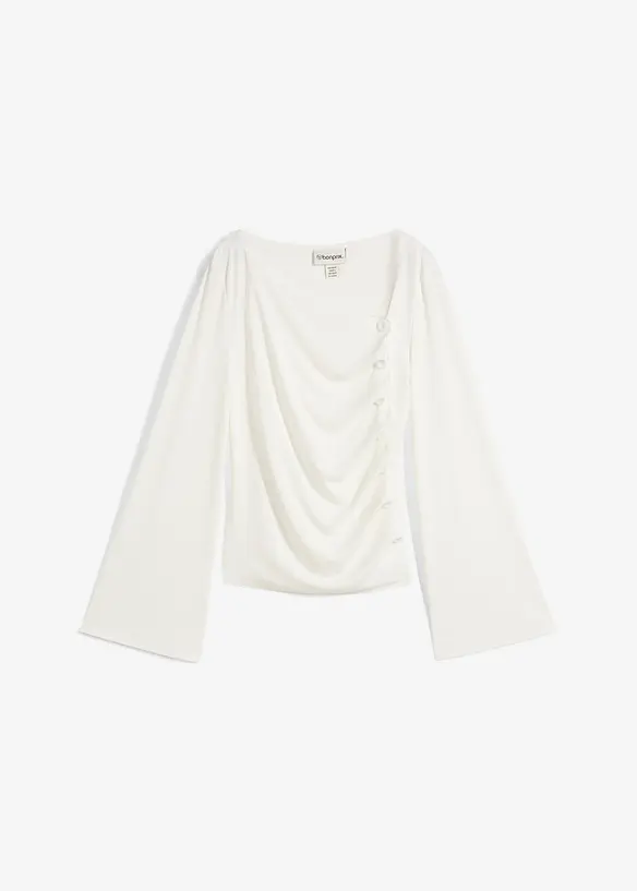 Langermet topp i ribbemateriale, bonprix
