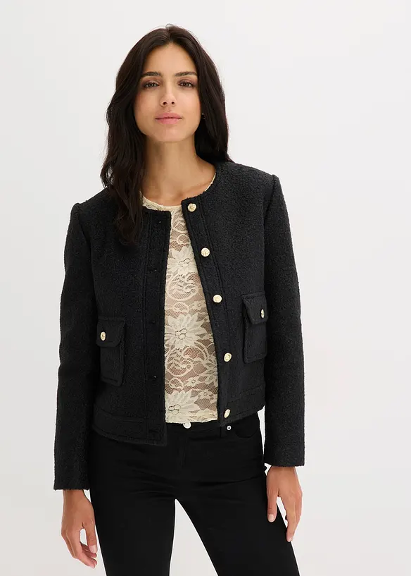 Jakke i mykt bouclégarn, bonprix