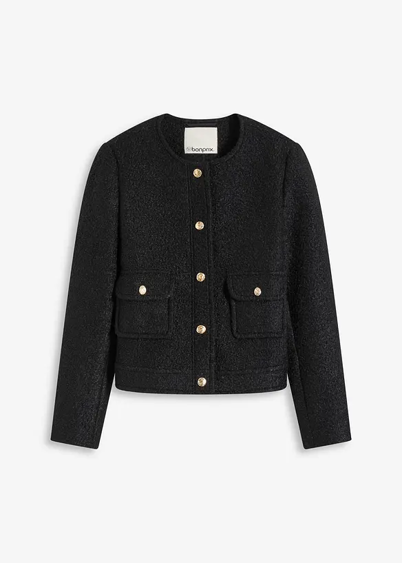 Jakke i mykt bouclégarn, bonprix