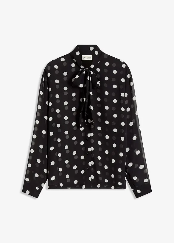 Bluse med sløyfe, bonprix