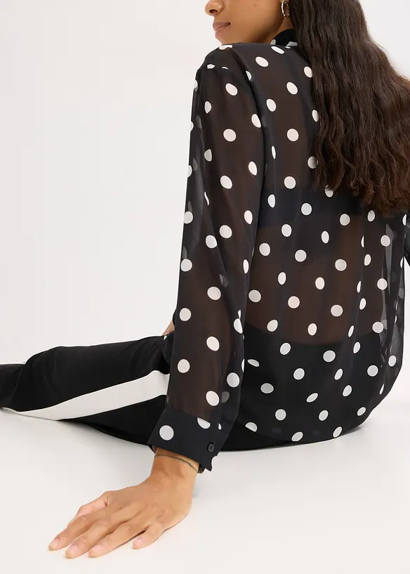 Bluse med sløyfe, bonprix