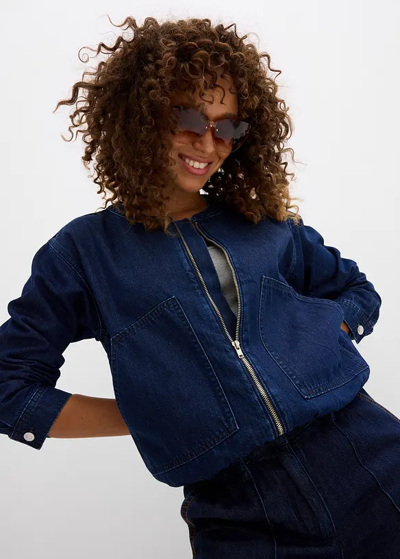 Bomberjakke i denim, bonprix