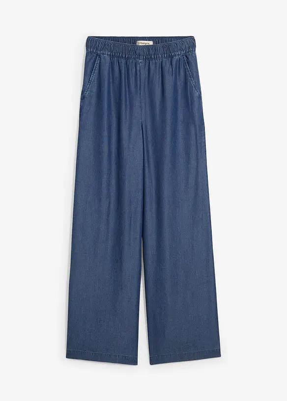 Bukse i vid modell og lett lyocell, bonprix