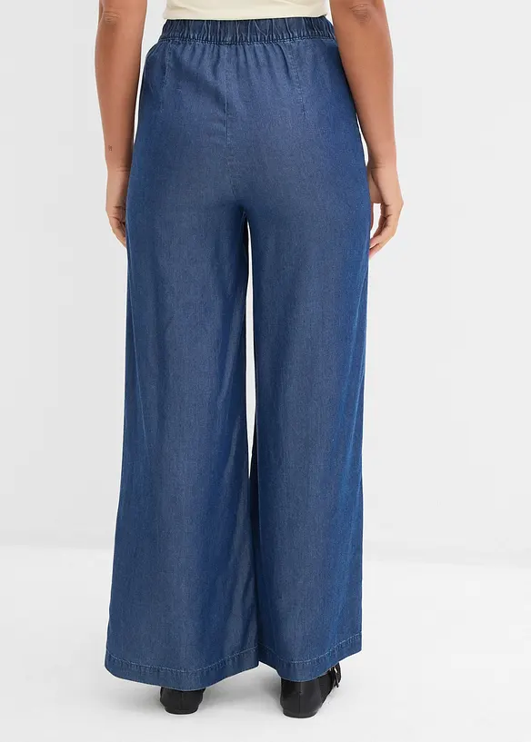 Bukse i vid modell og lett lyocell, bonprix