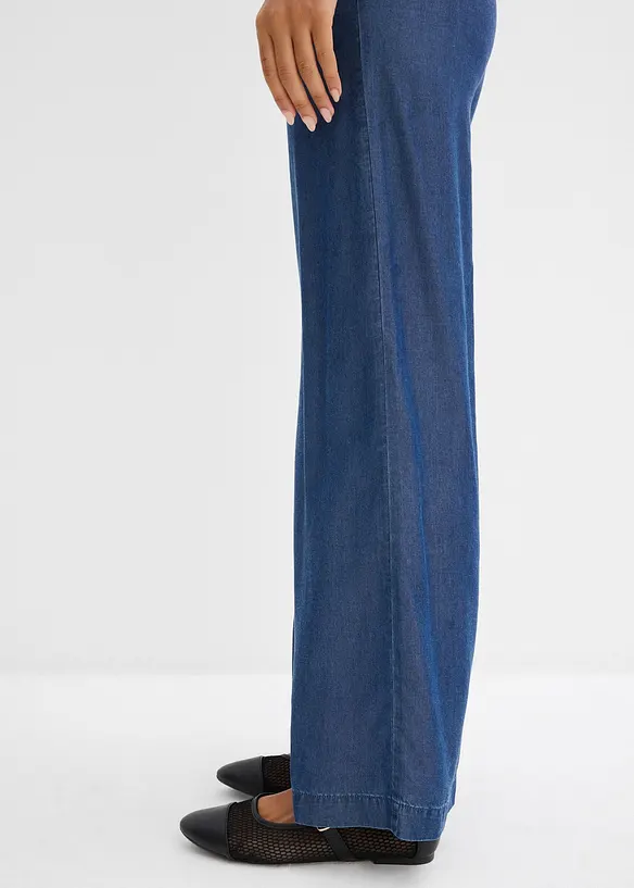 Bukse i vid modell og lett lyocell, bonprix