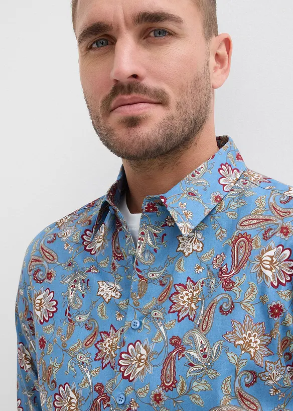 Businesskjorte i 100% bomull, Slim Fit, bonprix