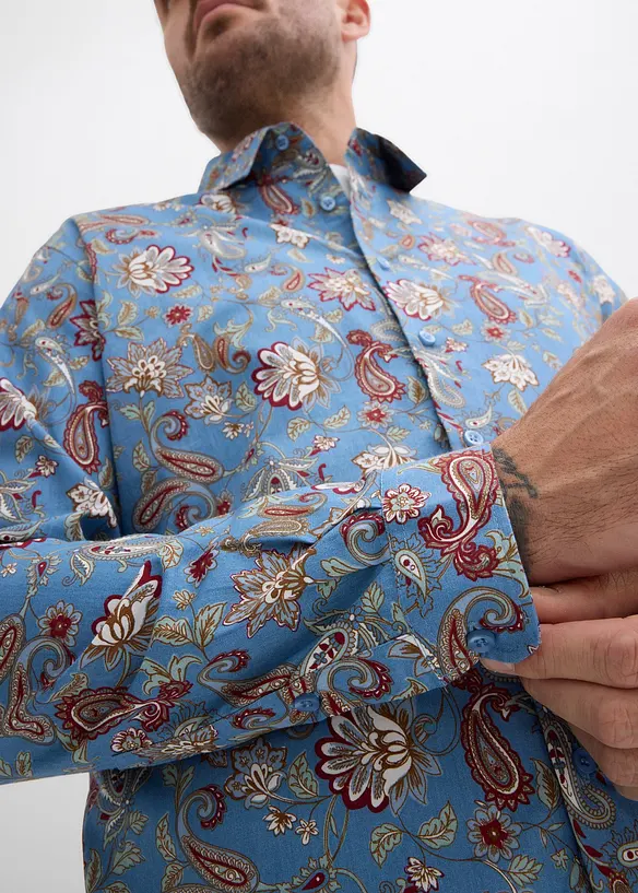 Businesskjorte i 100% bomull, Slim Fit, bonprix
