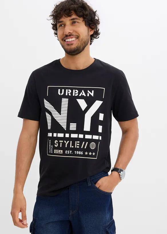 T-skjorte i 100% økologisk bomull, bonprix