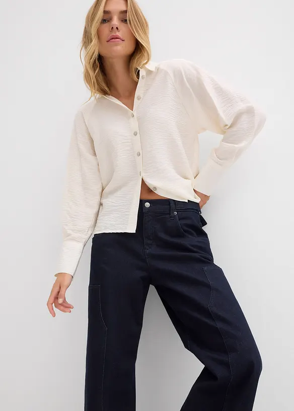 Wide Leg-jeans Mid Waist, bonprix
