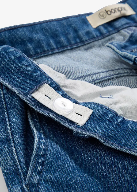 Loose Fit-cargojeans med regulerbar linning, Straight, bonprix