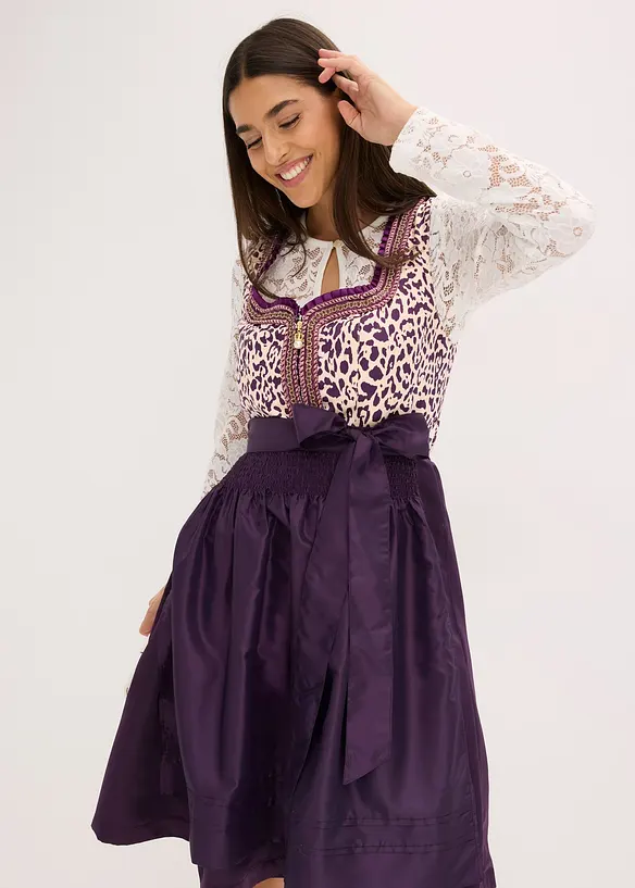 Tyrolerkjole med brodert forkle (2-delt sett), bonprix