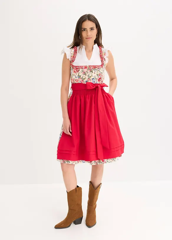 Tyrolerkjole med brodert forkle (2-delt sett), bonprix