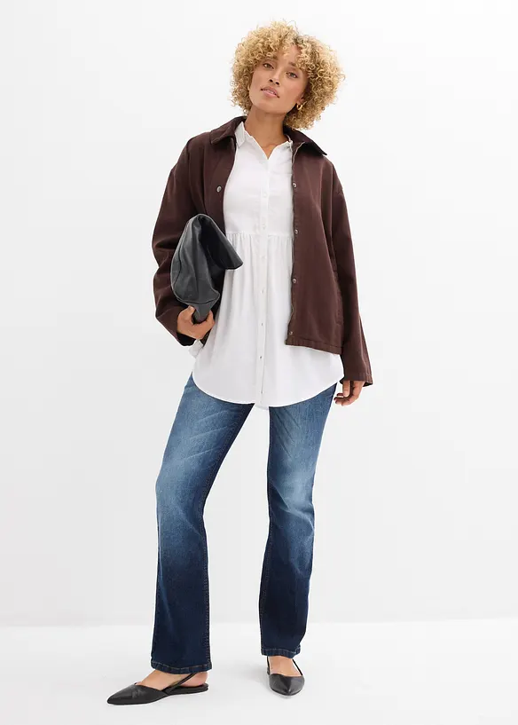 Lang bluse av viskose, bonprix