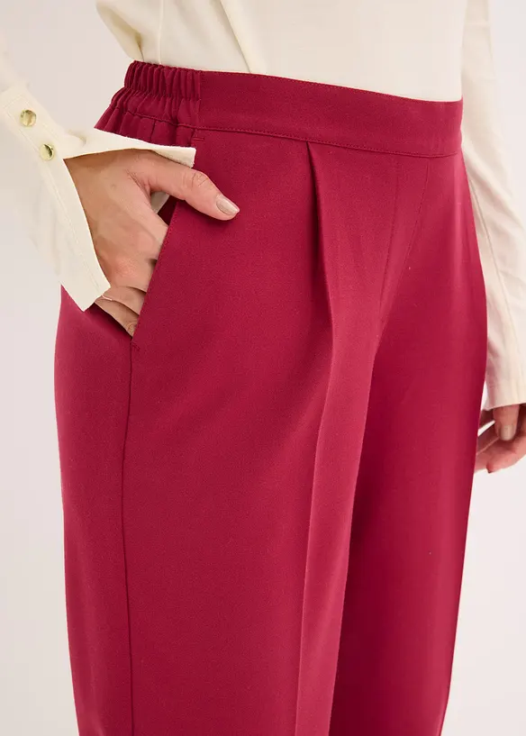 Pull on-bukse med press, bonprix