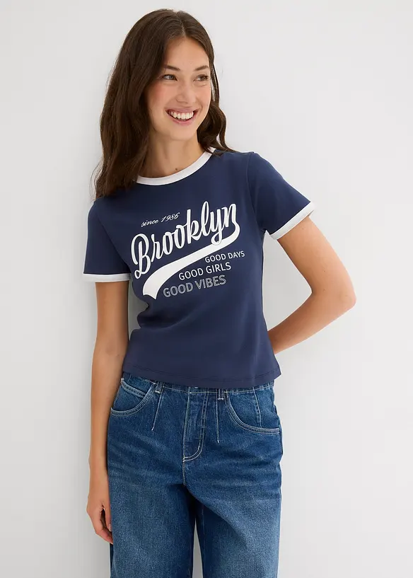 T-skjorte i 100% økologisk bomull, bonprix