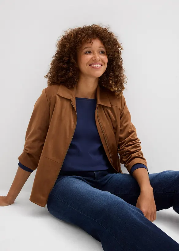 Oversized topp i 100% økologisk bomull, bonprix