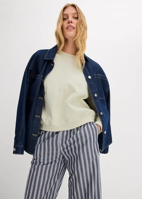 Oversized sweatshirt i 100% økologisk bomull, bonprix
