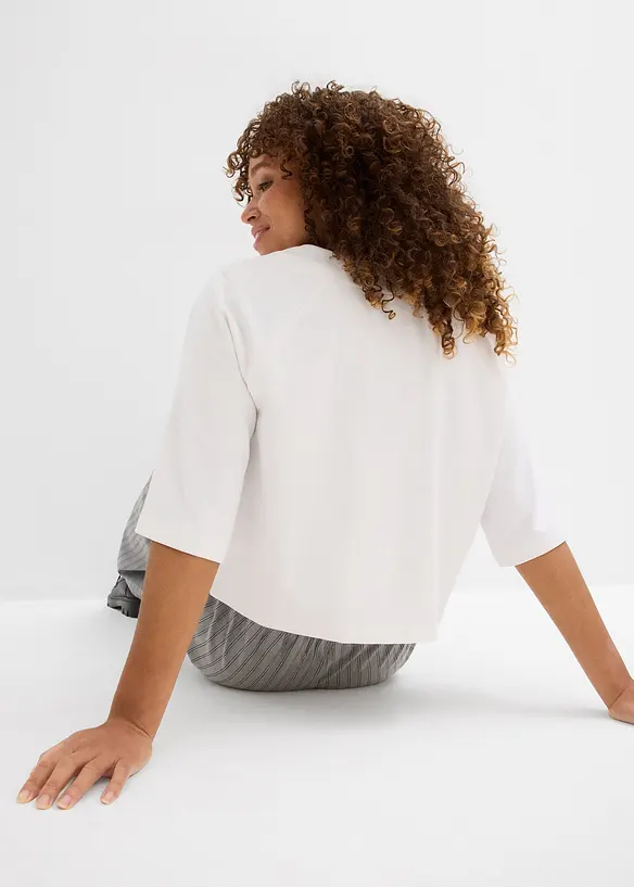Oversized sweatshirt i myk bomullsmiks, bonprix