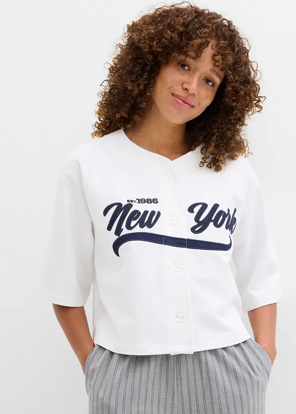 Oversized sweatshirt i myk bomullsmiks, bonprix