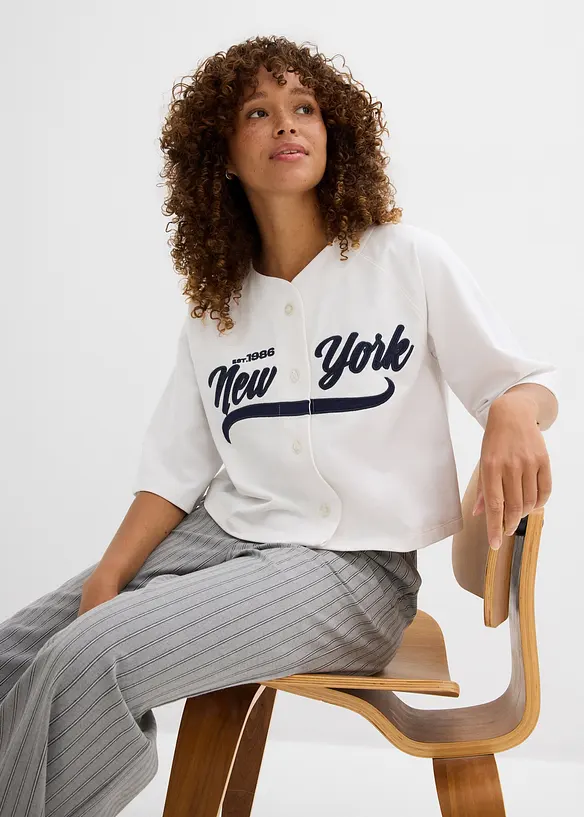Oversized sweatshirt i myk bomullsmiks, bonprix