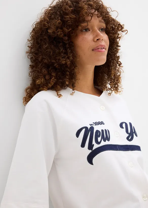 Oversized sweatshirt i myk bomullsmiks, bonprix