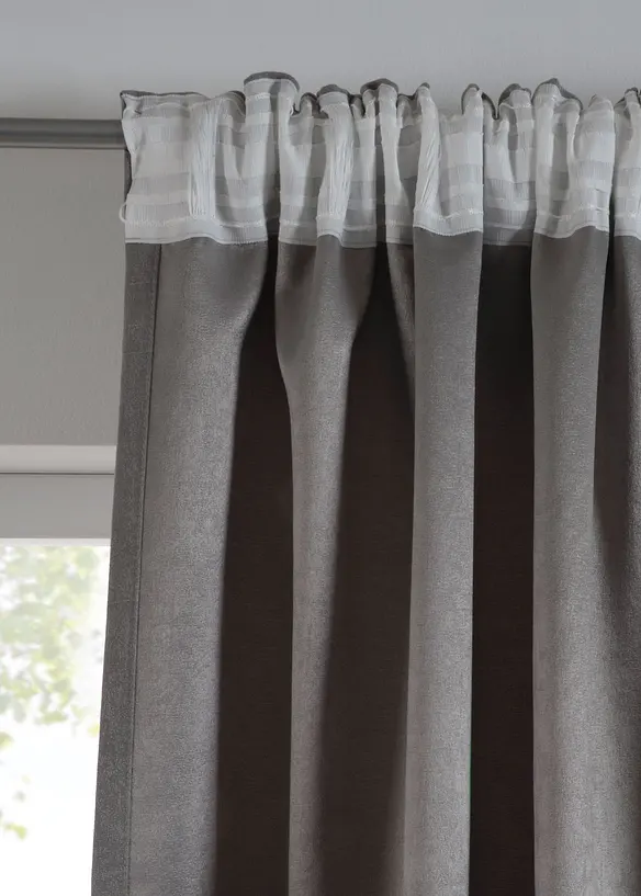 Mørkleggingsgardin i jacquard (1-pack), bonprix