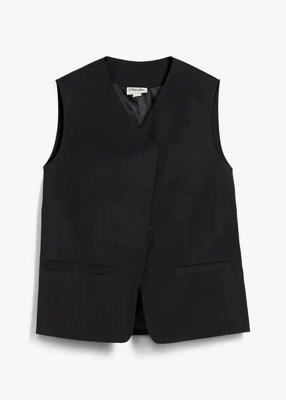 Lang vest med twillstruktur, bonprix
