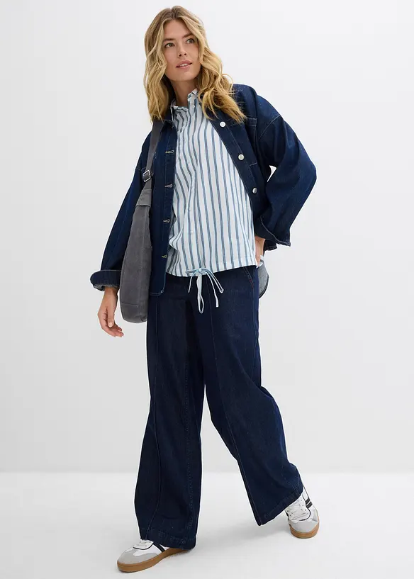 Oversized skjorte i 100% bomull, bonprix