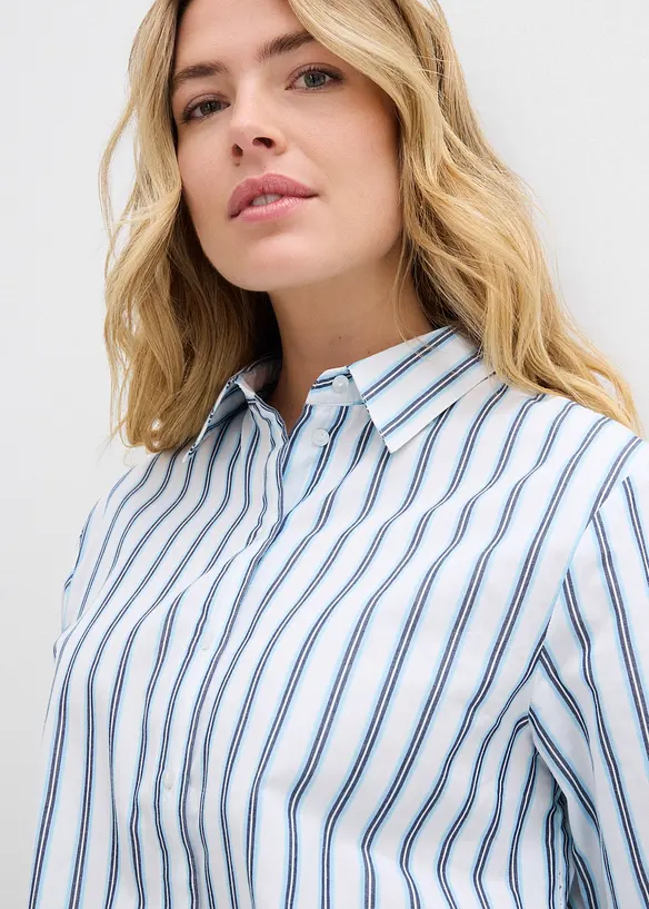 Oversized skjorte i 100% bomull, bonprix