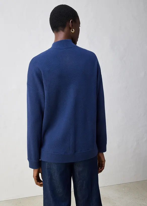 Oversized strikkejakke med merinoull, bonprix