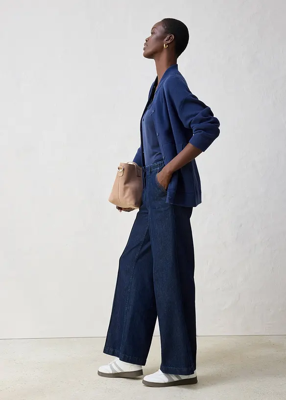 Oversized strikkejakke med merinoull, bonprix