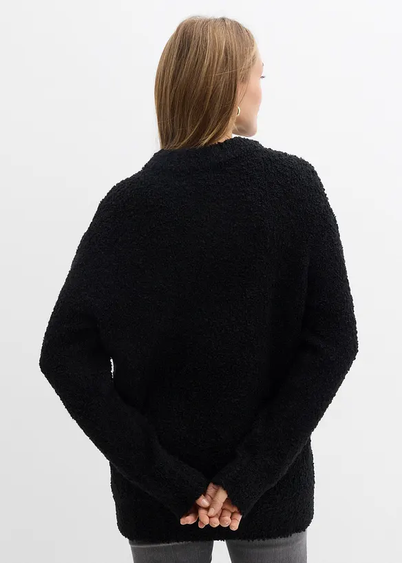 Oversized genser i fluffy garn, bonprix