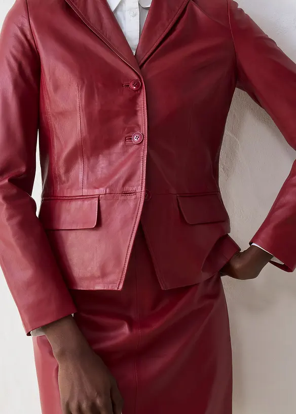 Kort blazer i lammenappa, bonprix