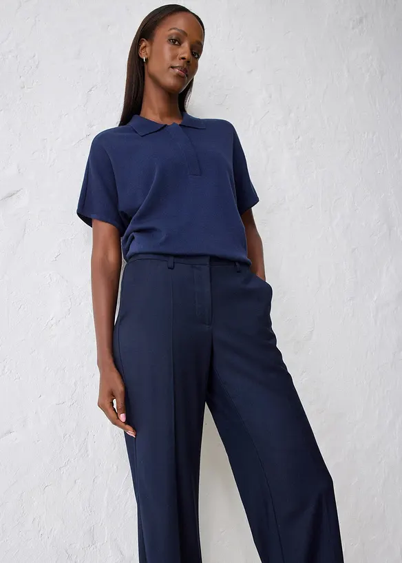 Bukse med ull, Flared, bonprix