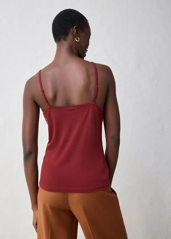 Singlet med ull og blonder, bonprix