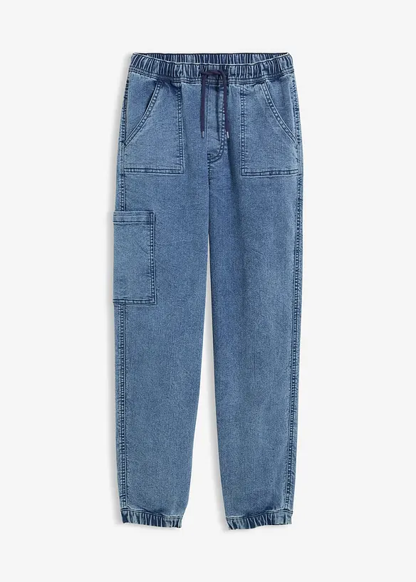 Slip on-cargojeans for barn, Loose Fit, bonprix