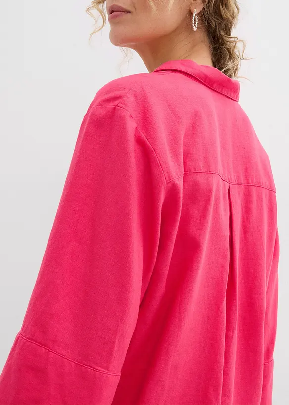 Bluse i kjølende linmiks, bonprix